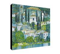 Gustav Klimt's Kirche in Cassone (1914) - Canvas Wall Art Framed Print Various Sizes (30x30 inches)