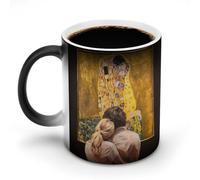 Gustav klimts The kiss Ceramic Thermo Mug for Coffee Lovers Unique Design