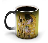 Gustav klimts The kiss Funny Thermo Mug for Hot Beverages with Color Shift Design