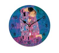 Gustav klimts the kiss Silent sweeping second hand and lightweight PVC material make this minimalist clock an elegant addition to bedrooms, offices, and lounges.