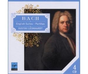 GUSTAV LEONHARDT - ENGLISH SUITES & PARTITAS 4 CD NEW SOLO CEMBALO BACH