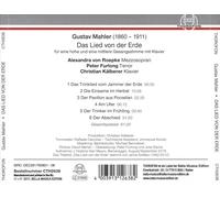 GUSTAV MAHLER: DAS LIED VON DER ERDE (PIANO VERSION) NEW CD