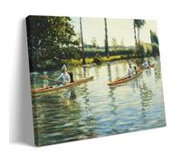 Gustave Caillebotte-Boating on The Yerres Wall Art Posters Painting On Canvas Wall Art Scroll Picture Print Living Room Walls Decor Homes 08x12inch(20x30cm)