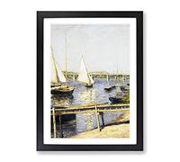 Gustave Caillebotte Sailing Boats At Argenteuil Classic Painting Framed Print | A3 Black Framed Wall Art | Ready to Hang | Classic Historical Picture | Living Room Bedroom Lounge Office