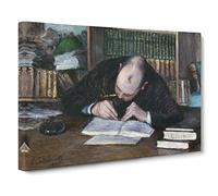 Gustave Caillebotte Writing Man Classic Painting Canvas Wall Art Print Ready to Hang, Framed Picture for Living Room Bedroom Home Office Décor, 30x20 Inch (76x50 cm)