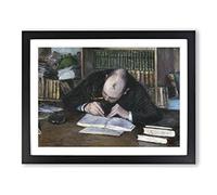 Gustave Caillebotte Writing Man Classic Painting Framed Print | A3 Black Framed Wall Art | Ready to Hang | Classic Historical Picture | Living Room Bedroom Lounge Office
