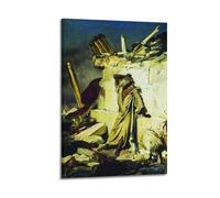 Gustave Courbet（Cry of Prophet Jeremiah on The Ruins of Jerusalem） artistic Creations Poster Wall Art Canvas Prints Hanging Picture Home Decors Idea 20x30inch(50x75cm)
