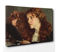 Gustave Courbet Jo The Beautiful Irish Girl Canvas Print | Gallery Wrapped 30mm Frame Wall Art | 30x20 inches | Ready to Hang | Modern People Picture | Living Room Bedroom Lounge Office