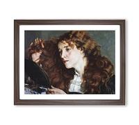Gustave Courbet Jo The Beautiful Irish Girl Classic Painting Framed Print | A3 Walnut Framed Wall Art | Ready to Hang | Classic Historical Picture | Living Room Bedroom Lounge Office