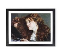 Gustave Courbet Jo The Beautiful Irish Girl Classic Painting Framed Print | A4 Black Framed Wall Art | Ready to Hang | Classic Historical Picture | Living Room Bedroom Lounge Office