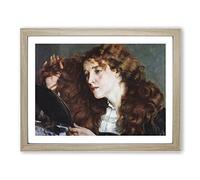 Gustave Courbet Jo The Beautiful Irish Girl Classic Painting Framed Print | A4 Oak Framed Wall Art | Ready to Hang | Classic Historical Picture | Living Room Bedroom Lounge Office