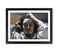 Gustave Courbet The Desperate Classic Painting Framed Print | A2 Black Framed Wall Art | Ready to Hang | Classic Historical Picture | Living Room Bedroom Lounge Office