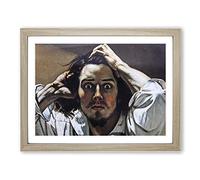 Gustave Courbet The Desperate Classic Painting Framed Print | A3 Oak Framed Wall Art | Ready to Hang | Classic Historical Picture | Living Room Bedroom Lounge Office