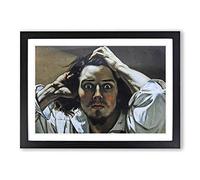 Gustave Courbet The Desperate Framed Print | A2 Oak Framed Wall Art | Ready to Hang | Modern Nature Picture | Living Room Bedroom Lounge Office