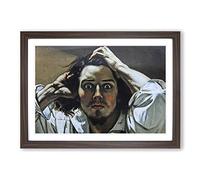 Gustave Courbet The Desperate Framed Print | A2 Walnut Framed Wall Art | Ready to Hang | Modern Nature Picture | Living Room Bedroom Lounge Office