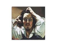 Gustave Courbet（The Desperate Man） artistic Creations Poster Canvas Wall Art Scroll Picture Print Living Room Walls Decor Homes 24x24inch(60x60cm)