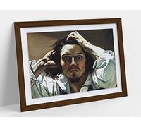 Gustave Courbet, The Desperate Man Framed Wall Art Print Picture - A2 - Walnut Frame