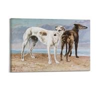 Gustave Courbet（The Greyhounds of The Comte De Choiseul） artistic Creations Poster Wall Art Prints Photo Picture Paintings Room Decor Home Decorative 20x30inch(50x75cm)