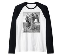 Gustave Dore Jacob Wrestling with The Angel 1855 Raglan Baseball Tee