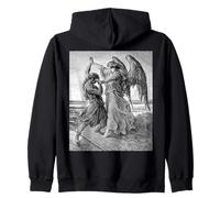 Gustave Dore Jacob wrestling with the Angel 1855 Zip Hoodie
