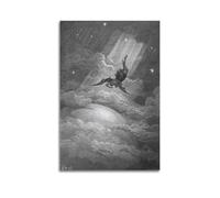 Gustave Doré Prints Wall Art Paintings Poster Illustration For John Milton’s Paradise Lost The Fall of Lucifers Decorative Painting Canvas Wall Art Living Rooms Bedroom Painting 20x30inch(50x75cm)
