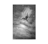 Gustave Dore Satan From Paradise Lost by John Milton Poster Bedroom Canvas Decor Print Wall Art Office Room Aesthetic Decor Gift Unframe 16x24inch(40x