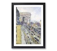 Gustave Loiseau The Place De L'Etoile (2) Framed Print | A2 Oak Framed Wall Art | Ready to Hang | Modern Nature Picture | Living Room Bedroom Lounge Office