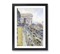 Gustave Loiseau The Place De L'Etoile No.2 Classic Painting Framed Print | A2 Black Framed Wall Art | Ready to Hang | Classic Historical Picture | Living Room Bedroom Lounge Office