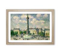 Gustave Loiseau The Place of The Bastille Framed Print | A2 Oak Framed Wall Art | Ready to Hang | Modern Nature Picture | Living Room Bedroom Lounge Office