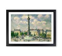 Gustave Loiseau The Place of The Bastille Framed Print | A2 Oak Framed Wall Art | Ready to Hang | Modern Nature Picture | Living Room Bedroom Lounge Office