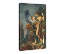 Gustave Moreau - Oedipus And The Sphinx 1864 Canvas Art Poster And Wall Art Picture Print Modern Family Bedroom Decor Frame 12x18inch(30x45cm)