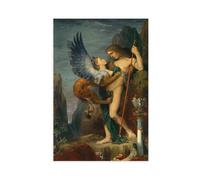Gustave Moreau - Oedipus And The Sphinx 1864 Canvas Art Poster And Wall Art Picture Print Modern Family Bedroom Decor Unframe 12x18inch(30x45cm)