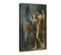 Gustave Moreau Oedipus And The Sphinx Canvas Wall Art Posters And Prints Room Aesthetic Bedroom Office Decor 12x18inch(30x45cm)