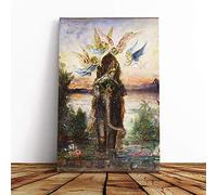 Gustave Moreau The Sacred Elephant Canvas Print | Gallery Wrapped 30mm Frame Wall Art | 24x16 inches | Ready to Hang | Modern Animals Picture | Living Room Bedroom Lounge Office