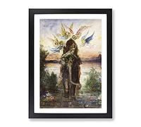 Gustave Moreau The Sacred Elephant Classic Painting Framed Print | A2 Black Framed Wall Art | Ready to Hang | Classic Animal Picture | Living Room Bedroom Lounge Office