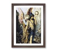 Gustave Moreau The Voice Classic Painting Framed Wall Art Print, Ready to Hang Picture for Living Room Bedroom Home Office Décor, Walnut A4 (34 x 25 cm)