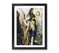 Gustave Moreau The Voice Classic Painting Framed Wall Art Print, Ready to Hang Picture for Living Room Bedroom Home Office Décor, Black A4 (34 x 25 cm)