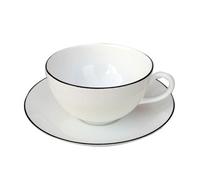 Gustavsberg - Natur Tea Cup With Saucer, Round, Snow - White