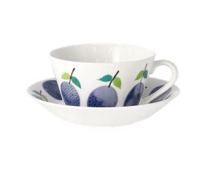 Gustavsbergs Porslinsfabrik Prunus teacup with saucer Ø15,3 cm 25 cl