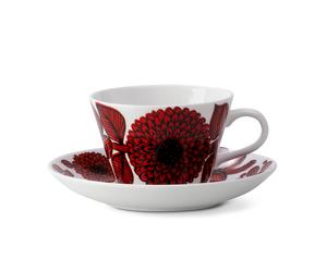 Gustavsbergs Porslinsfabrik Röd Aster coffee set coffee cup + saucer