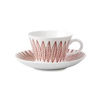 Gustavsbergs Porslinsfabrik Röd Salix coffee set, cone coffee cup + saucer