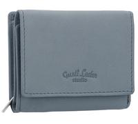 Gusti August Women's and Men's Leather Wallet Mini Purse Small Money Bag Grey Leather, Grey