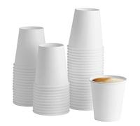 GUSTO [10 oz. - 300 ml - 100 Count Disposable White Paper Cups, Hot Coffee Cups - Eco-Friendly Hot Cups - Formerly Comfy Package