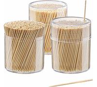 Gusto [1500 Count] Bamboo Wooden Toothpicks Wood Round Single-Point Tooth Picks - Formerly Comfy Package