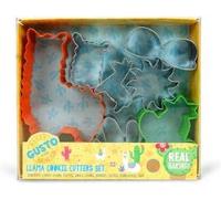Gusto Kids 10 Pc Children's Llama Cookie Cutters (Metal) - Great Children's Baking Set - Llama Gifts