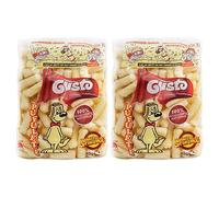 Gusto Pufuleti 45g, Salty Plain Corn Puffs, Romanian Corn Snack, Delicious Salted Corn Flips (Gusto Pufuleti 45g, 2 Pack)
