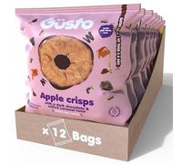 GUSTO SNACKS Crunchy Apple Crisps with Dark Chocolate & Salted Caramel - Case of 12 (20g) - 100% Dried Fruit Snacks - High in Fibre, Vegetarian, Low Calorie, Gluten free, Nut free & Fat Free