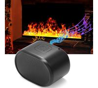 GUSUCIN Fireplace Crackling Sound Maker for Electric Fireplace, Rechargeable Realistic Fireplace Sound Box, Fire Crackler Sound System for Gas Fireplace, Winter Sleep White Noise Machine, Black