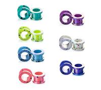 GUSXPPD 7 Pairs Ear Tunnel Plugs, 2-12mm Acrylic Ear Stretcher, Flexible Tunnel Expander, Stretching Ear Skin Flexible, Fashion Piercing Body Jewelry Personalized Gifts Birthday (4MM)