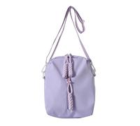 GUSXPPD Clear Crossbody Bag, Tassel Shoulder Bag for Women Men, Waterproof Multifunction Transparent Bag, Adjustable Strap Messenger Bags for Sports, Travel, Beach, Events, Concerts (purple)